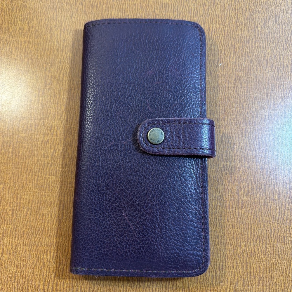Portland Lesther Goods Bi Fold Wallet In Plum